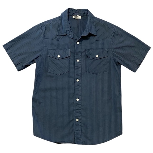 Old Navy Boys Button-Down Shirt Bundle Pearl Snap L Plaid Short Sleeve Western - Picture 5 of 14